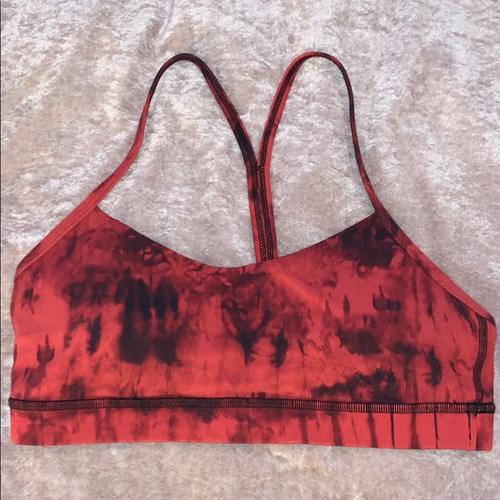 Lululemon Red Tie Dye Bra
